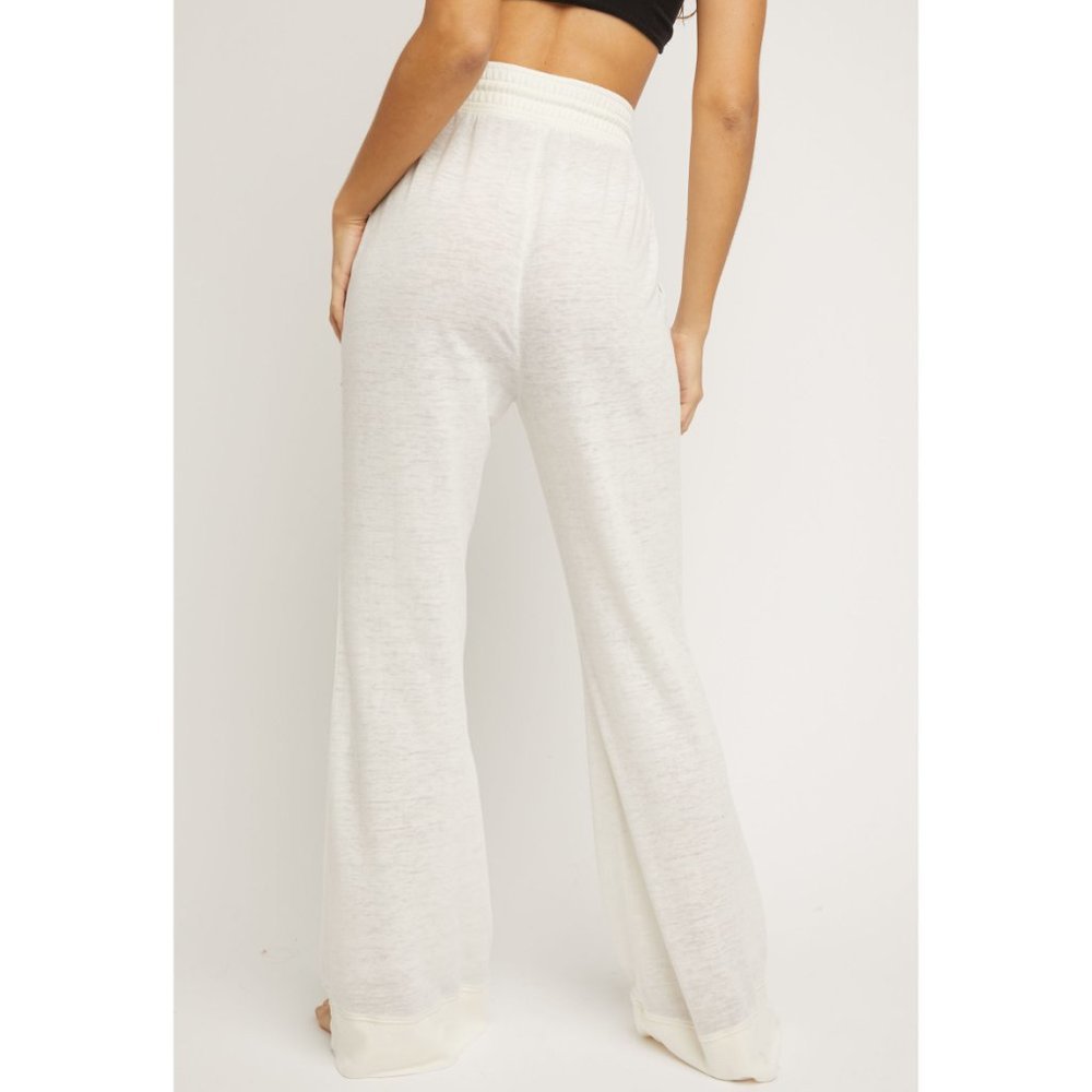 🎉LAST CHANCE🎉 NWT Free People Cozy Cool Lounge Pant / Ivory - Picture 3 of 7